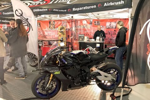 Nico's Renn-Motorrad war ebenso mit dabei..