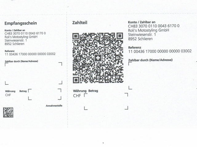 QR-Einzahlungsschein